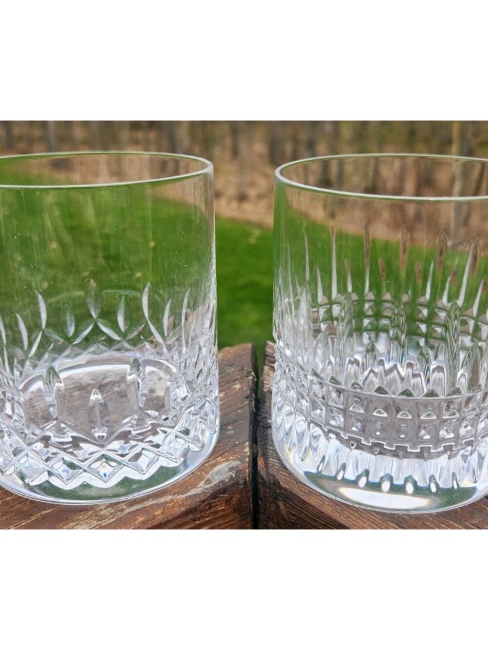 2 Waterford Crystal Lismore Evolution Whiskey Double Old Fashioned Glass Tumbler